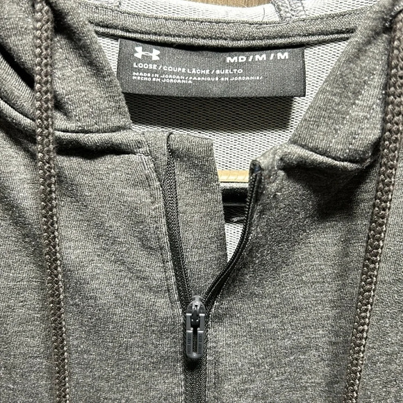 UNDER ARMOUR Women’s Grey 1/2 Zip LS Hoodie Size Medium - Picture 2 of 5